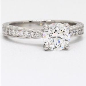 1.43 carat platinum engagement ring